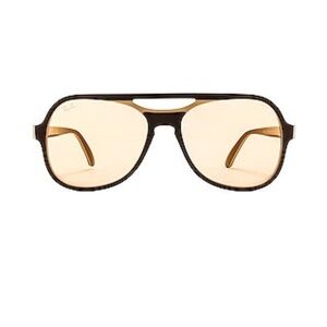 NWOT Rayban Sunglasses Powderhorn in Dark Brown, Light Brown & Photo Orange